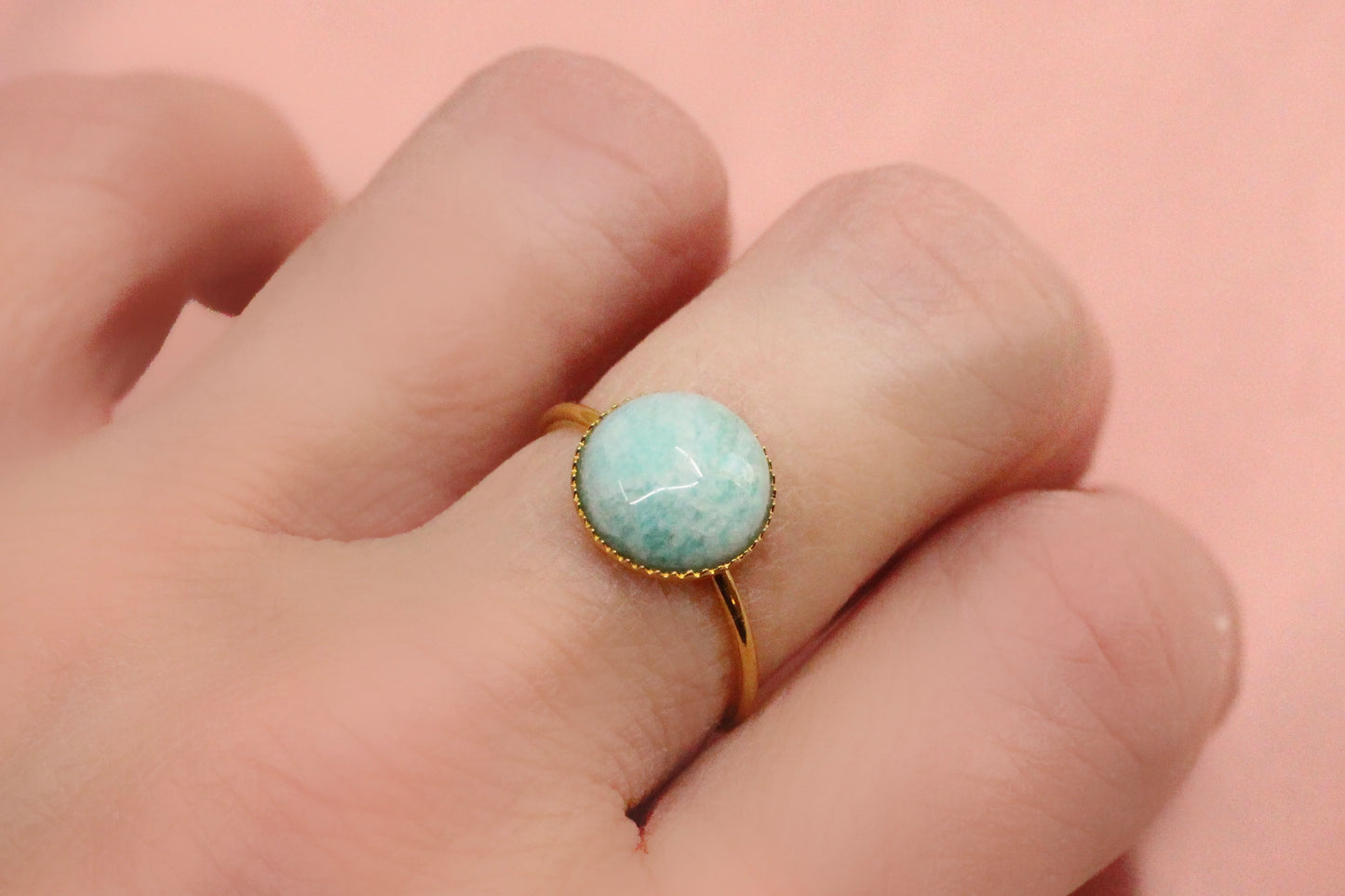 Bague amazonite