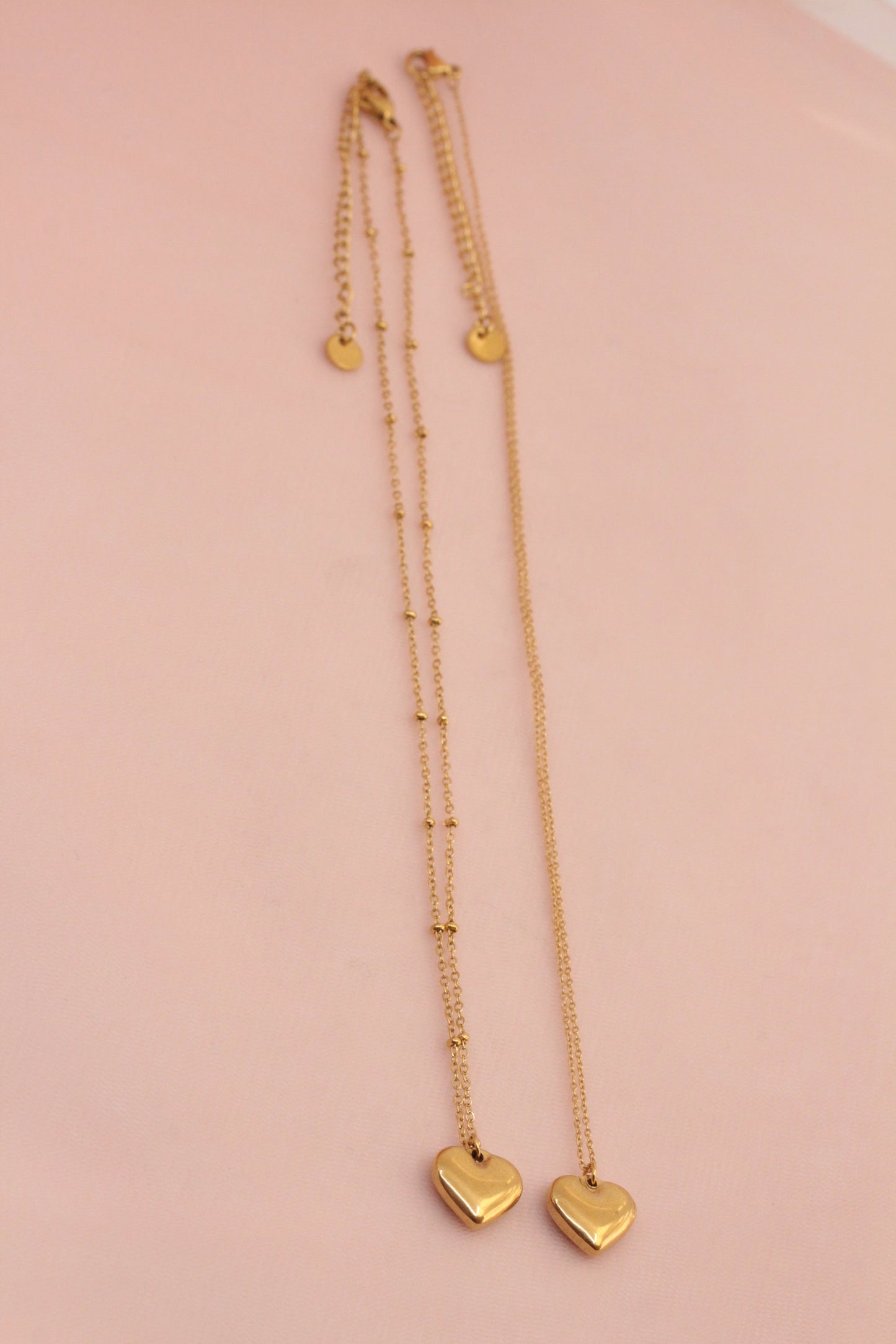 Collier pendentif cœur acier inoxydable