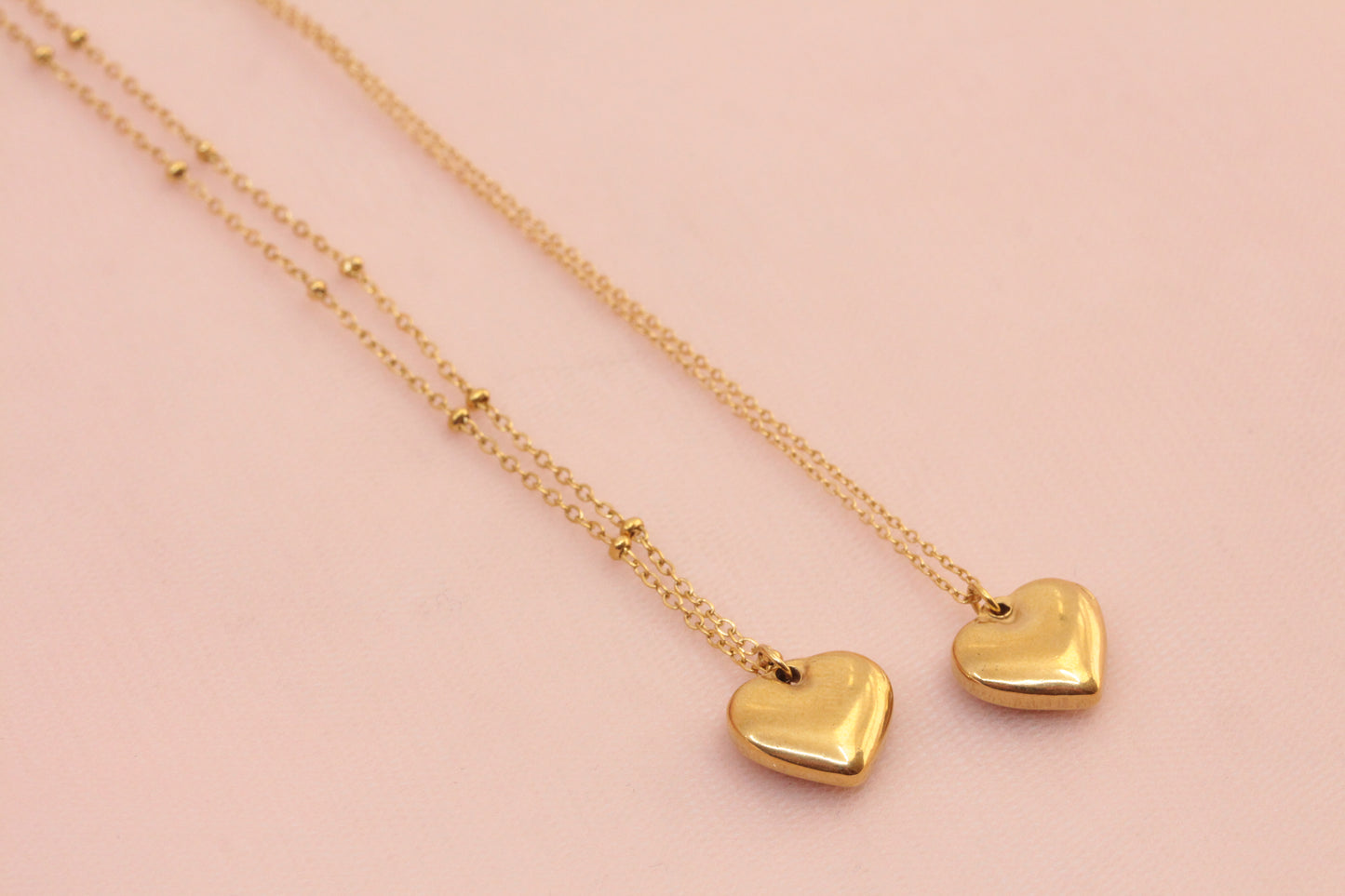 Collier pendentif cœur acier inoxydable
