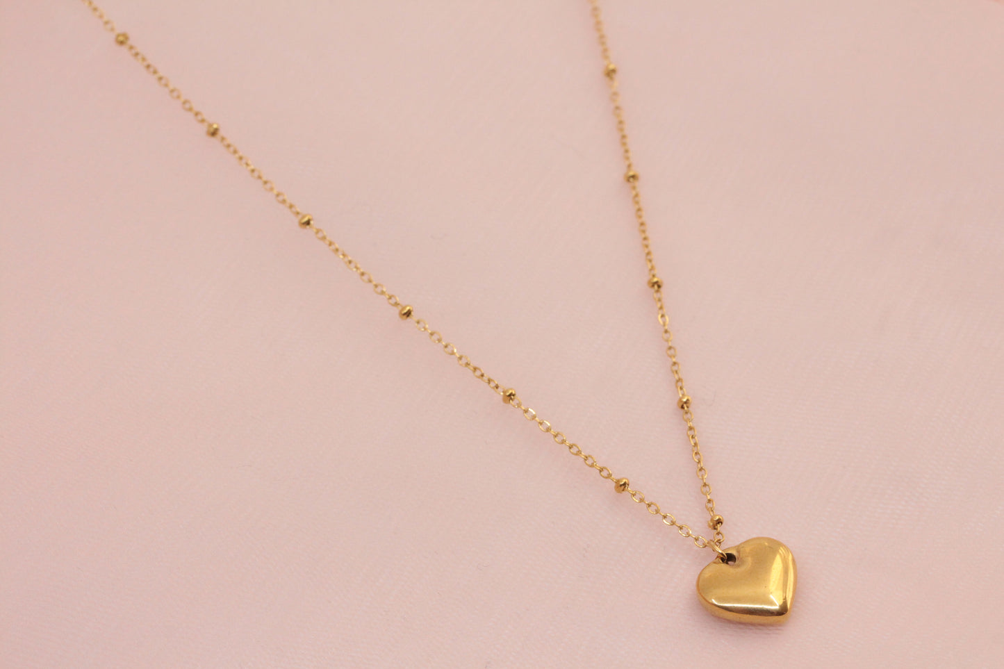 Collier pendentif cœur acier inoxydable