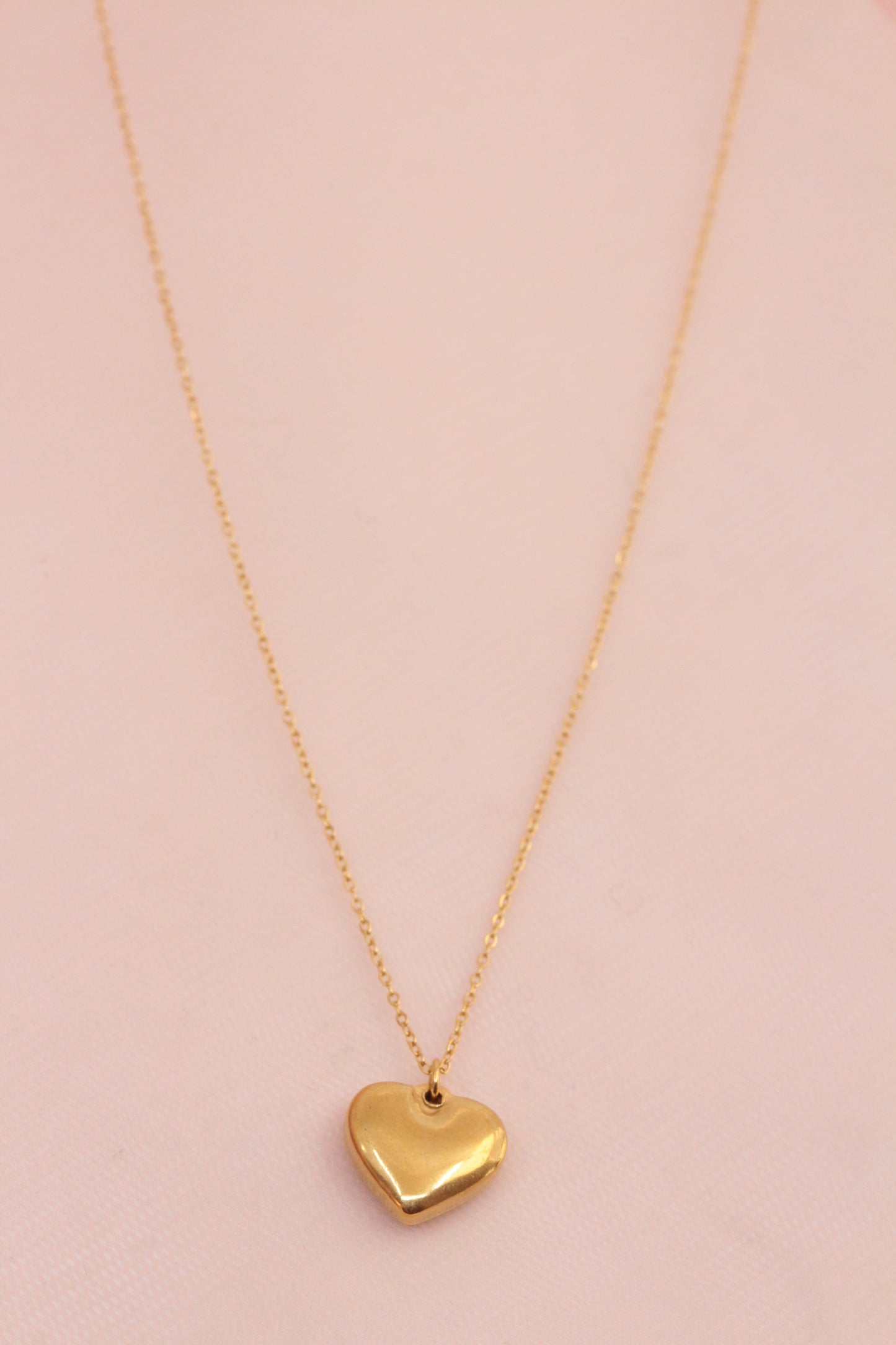 Collier pendentif cœur acier inoxydable