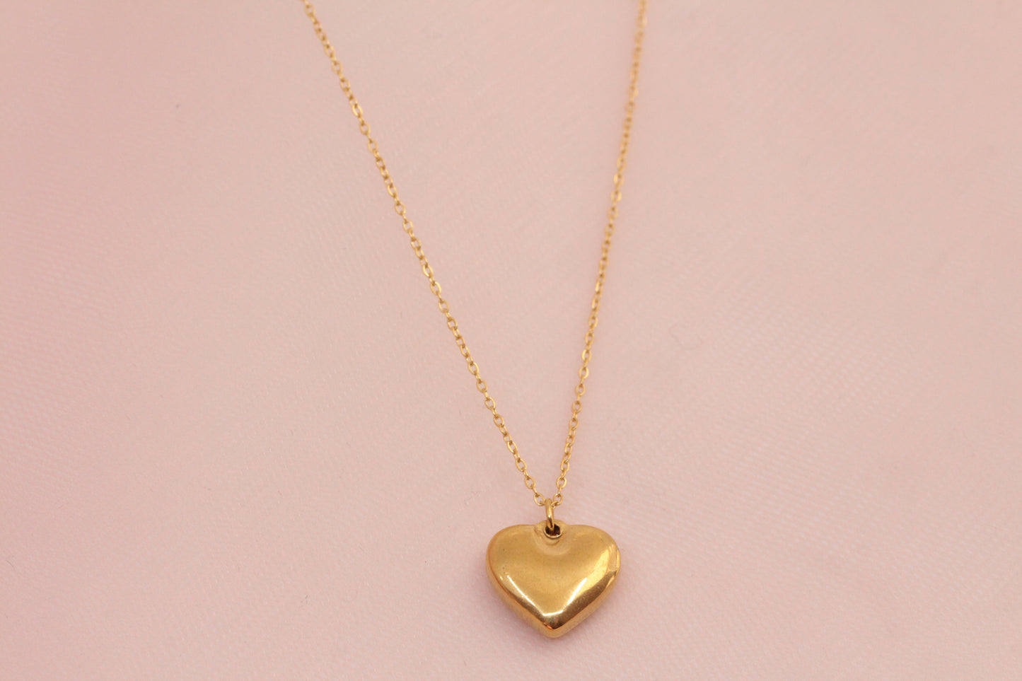 Collier pendentif cœur acier inoxydable